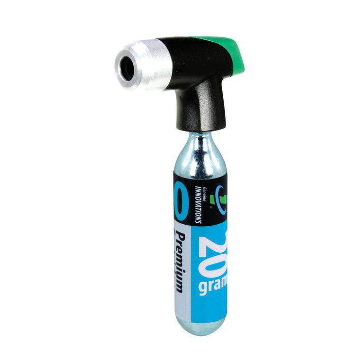 Genuine Innovations Threaded CO2 Cartridges - 20g Size, Box Of 2, For MTB & Fat Bike Tires